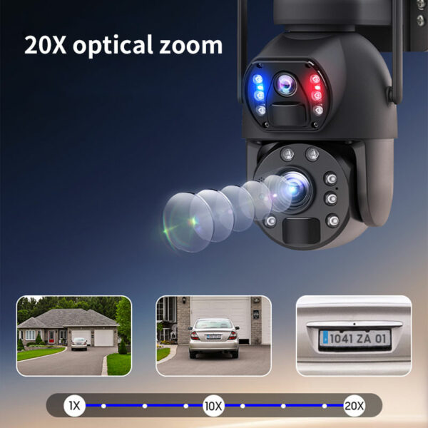 Outdoor Dual Lens Dual Screens Solar Wif&4G Ptz Security Camera - Image 7